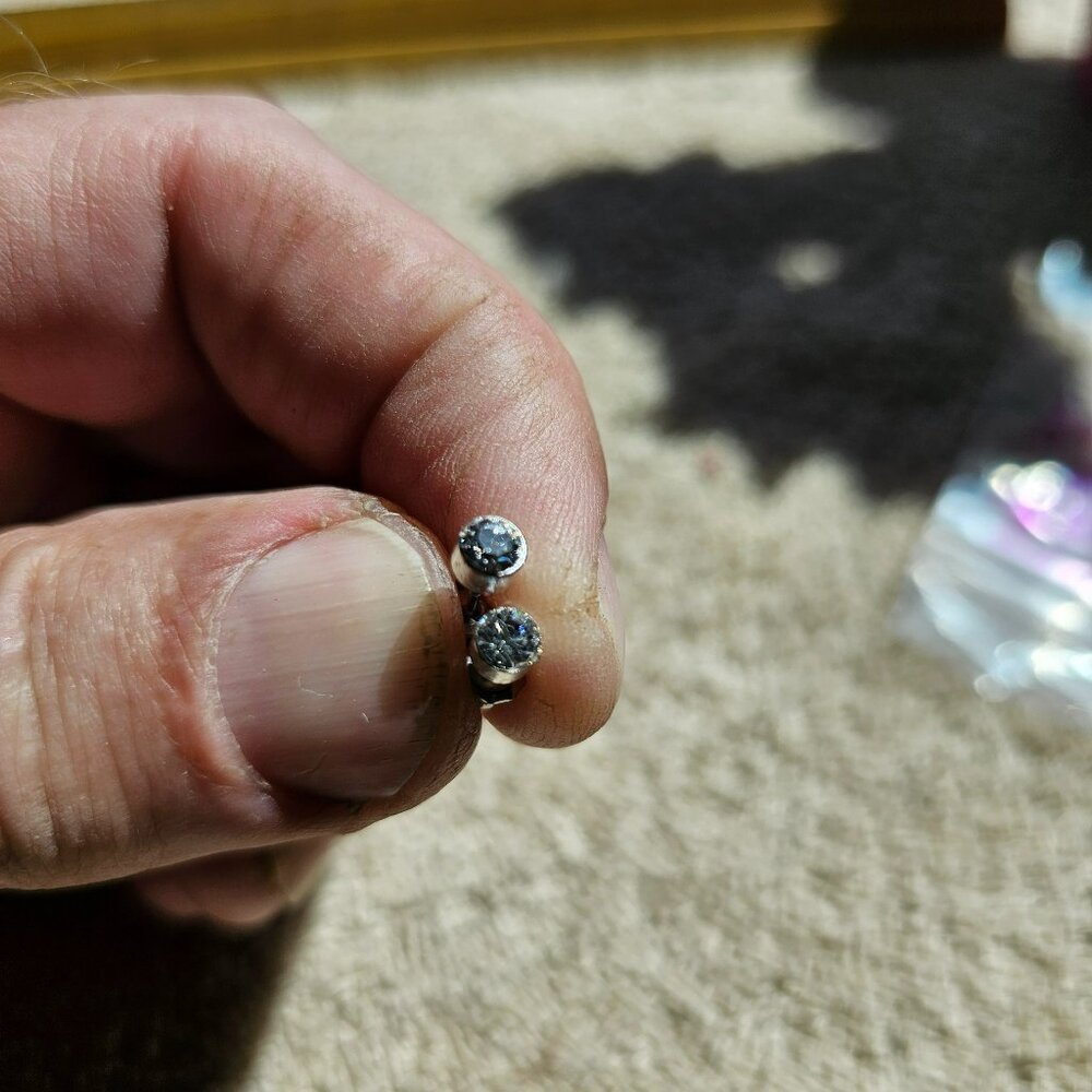 Sapphire earring pair